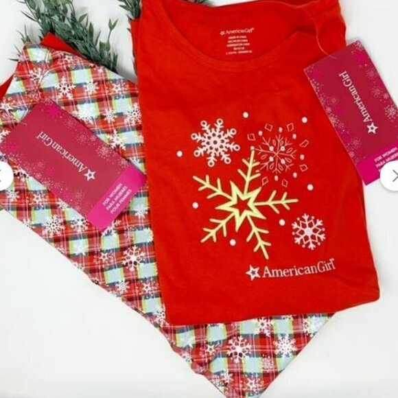 NWT American Girl holiday dreams pajama pants and top women's size L (12-14) - Picture 1 of 10